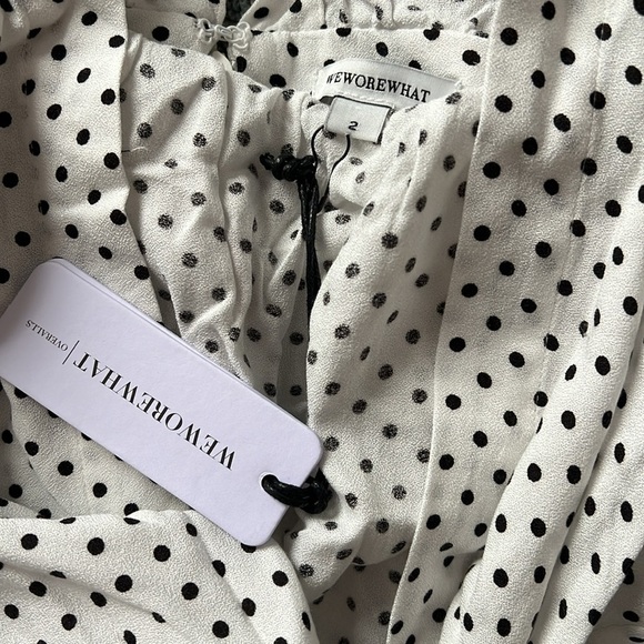 WeWoreWhat Polka Dot Balloon-Sleeve Romper size 2 NWT - Picture 5 of 7